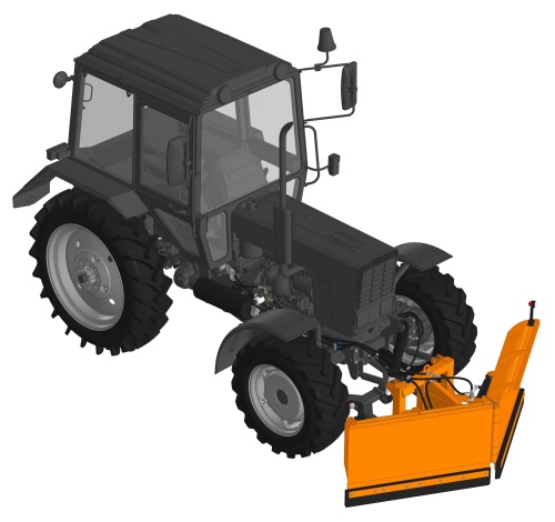 Передний отвал для снега НО-79-1Б (заказ 1 ОТ-4Б)